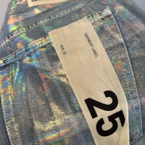 Neon Denim Leroi Coated iridescent Wide-Leg Jean size 25 NWT - Picture 13 of 13